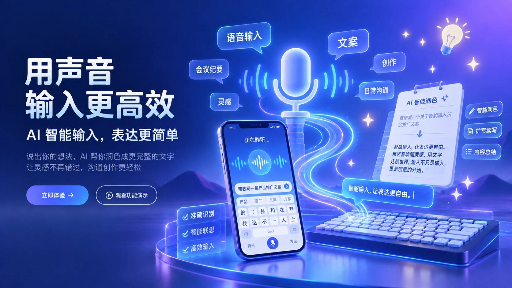 慢淘 AI 输入法:语音输入、文案整理与灵感碰撞